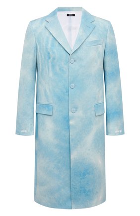 Мужской пальто MSFTSREP голубого цвета, арт. 32MF2C01S/226406 | Фото 1 (Материал внешний: Синтетический материал; Длина (верхняя одежда): До колена; Рукава: Длинные; Материал подклада: Синтетический материал; Мужское Кросс-КТ: пальто-верхняя одежда; Стили: Гранж)
