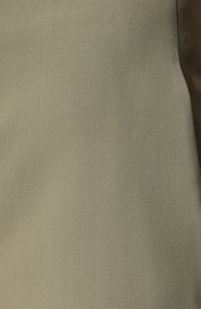 Женские шерстяные шорты THEORY светло-зеленого цвета, арт. M0101212 | Фото 5 (Женское Кросс-КТ: Шорты-одежда; Материал внешний: Шерсть; Кросс-КТ: Широкие; Длина Ж (юбки, платья, шорты): Миди; Стили: Кэжуэл)