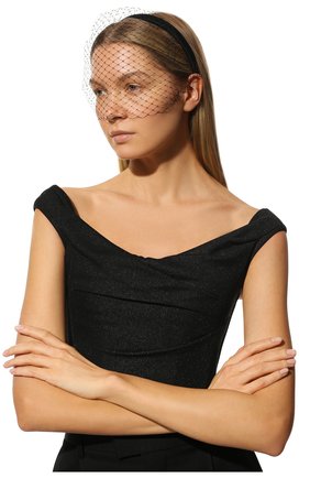 Женский ободок для волос PANFIL черного цвета, арт. 0-VL | Фото 2 (Материал: Текстиль)
