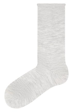 Женские кашемировые носки BRUNELLO CUCINELLI светло-серого цвета, арт. M64945019P | Фото 1 (Материал внешний: Шерсть, Кашемир)