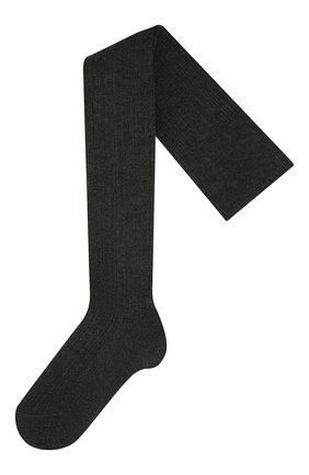 Женские кашемировые гольфы BRUNELLO CUCINELLI темно-серого цвета, арт. M64990009P | Фото 1 (Материал внешний: Шерсть, Кашемир)