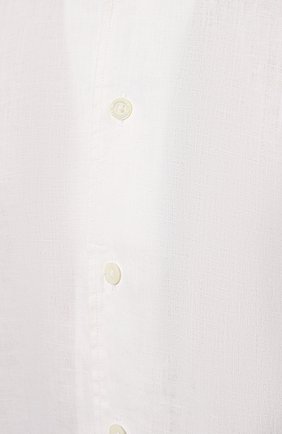 Мужская льняная рубашка CORNELIANI белого цвета, арт. 89P126-2111912/00 | Фото 5 (Манжеты: На пуговицах; Рукава: Длинные; Воротник: Акула; Случай: Повседневный; Длина (для топов): Стандартные; Рубашки М: Slim Fit; Материал внешний: Лен; Принт: Однотонные; Стили: Кэжуэл)