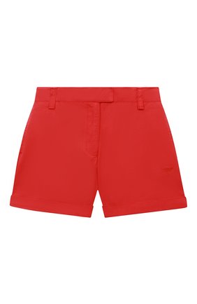 Детские хлопковые шорты EMPORIO ARMANI красного цвета по цене 21800 руб., арт. 3L3P93/2NC7Z | Фото 1 Детские хлопковые шорты EMPORIO ARMANI красного цвета, арт. 3L3P93/2NC7Z | Фото 1 (Материал внешний: Хлопок; Случай: Формальный)