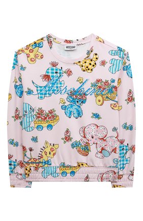 Детский хлопковый свитшот MOSCHINO светло-розового цвета по цене 21200 руб., арт. HDF03R/LDB0A/4A-8A | Фото 1 Детский хлопковый свитшот MOSCHINO светло-розового цвета, арт. HDF03R/LDB0A/4A-8A | Фото 1 (Рукава: Длинные; Материал внешний: Хлопок; Девочки Кросс-КТ: Свитшот-одежда)