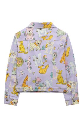 Детская джинсовая куртка MOSCHINO сиреневого цвета по цене 49800 руб., арт. HDS03P/N0Z39/10A-14A | Фото 2 Детская джинсовая куртка MOSCHINO сиреневого цвета, арт. HDS03P/N0Z39/10A-14A | Фото 2 (Материал внешний: Хлопок; Рукава: Длинные; Кросс-КТ: Деним)