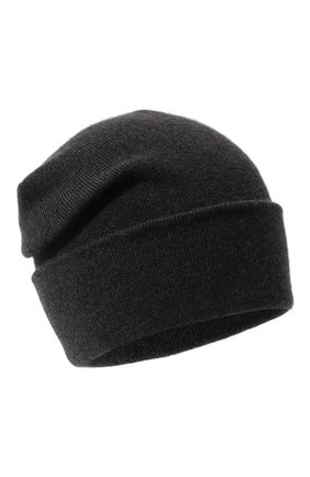 Женская кашемировая шапка BRUNELLO CUCINELLI темно-серого цвета, арт. M12135689P | Фото 1 (Материал: Кашемир, Шерсть, Текстиль)