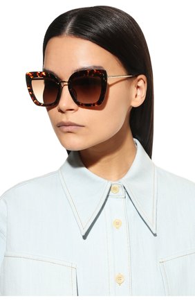 Женские солнцезащитные очки ISABEL MARANT леопардового цвета, арт. IM0083/G 2IK | Фото 2 (Тип очков: С/з; Оптика Гендер: оптика-женское; Очки форма: Квадратные)