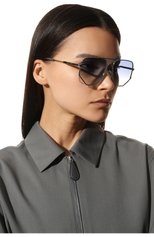 Женские солнцезащитные очки MARC JACOBS (THE) голубого цвета, арт. MJ 1048 KUF | Фото 2 (Тип очков: С/з; Очки форма: Квадратные; Оптика Гендер: оптика-женское)