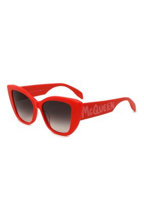 Женские солнцезащитные очки ALEXANDER MCQUEEN красного цвета, арт. AM0347S 002 | Фото 1 (Тип очков: С/з; Оптика Гендер: оптика-женское; Очки форма: Cat-eye)