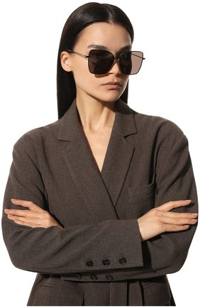 Женские солнцезащитные очки BALENCIAGA черного цвета, арт. BB0196SA 001 | Фото 2 (Тип очков: С/з; Оптика Гендер: оптика-женское; Очки форма: Квадратные)