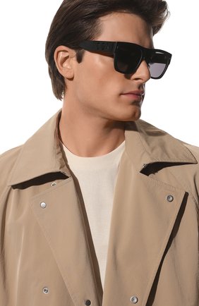 Мужские солнцезащитные очки DSQUARED2 черного цвета, арт. IC0N0004 003 | Фото 2 (Кросс-КТ: С/з-мужское; Тип очков: С/з; Оптика Гендер: оптика-мужское; Очки форма: Квадратные)