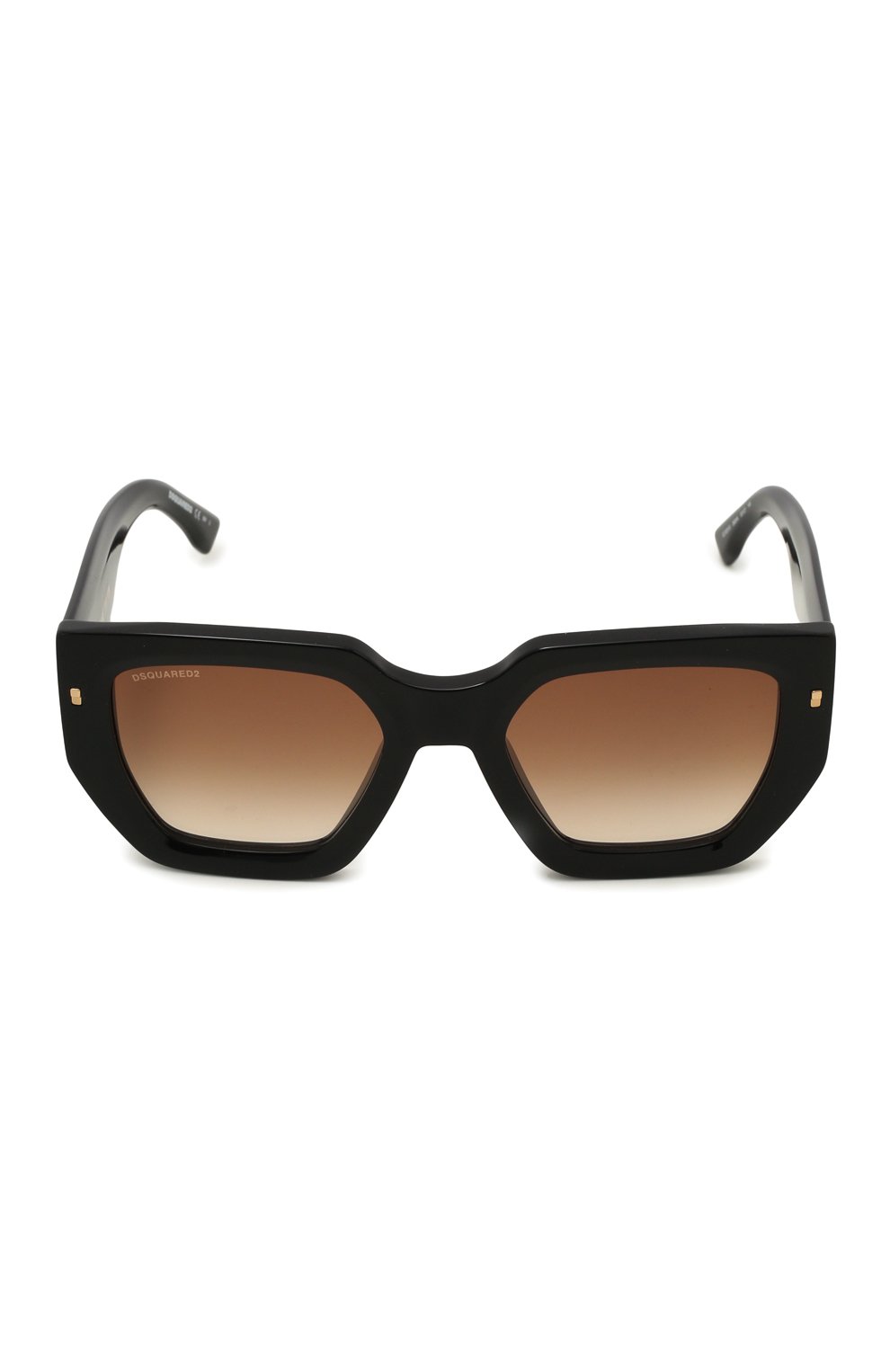 Женские солнцезащитные очки DSQUARED2 черного цвета, арт. D20031 2M2 | Фото 4 (Кросс-КТ: С/з-унисекс; Тип очков: С/з; Очки форма: Квадратные; Оптика Гендер: оптика-унисекс)