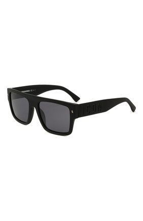 Мужские солнцезащитные очки DSQUARED2 черного цвета, арт. IC0N0003 003 | Фото 1 (Тип очков: С/з; Кросс-КТ: С/з-мужское; Очки форма: Квадратные; Оптика Гендер: оптика-мужское)