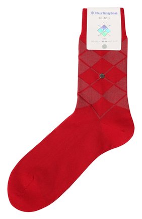 Мужские хлопковые носки BURLINGTON красного цвета, арт. 21060. | Фото 1 (Кросс-КТ: бельё; Материал внешний: Хлопок)