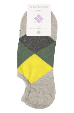 Мужские хлопковые носки BURLINGTON светло-серого цвета, арт. 21063. | Фото 1 (Материал внешний: Хлопок; Кросс-КТ: бельё)