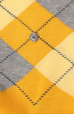 Мужские хлопковые носки BURLINGTON желтого цвета, арт. 20182. | Фото 2 (Кросс-КТ: бельё; Материал внешний: Хлопок)