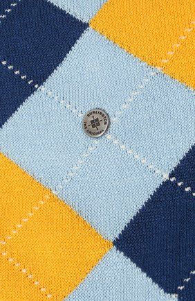 Мужские хлопковые носки BURLINGTON голубого цвета, арт. 20182. | Фото 2 (Материал внешний: Хлопок; Кросс-КТ: бельё)