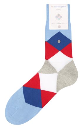 Мужские хлопковые носки BURLINGTON разноцветного цвета, арт. 20942. | Фото 1 (Материал внешний: Хлопок; Кросс-КТ: бельё)