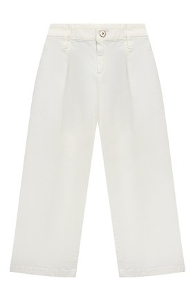 Детские джинсы BRUNELLO CUCINELLI белого цвета, арт. B0H43P459B | Фото 1 (Материал внешний: Хлопок)
