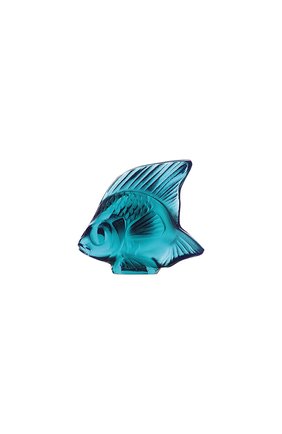Фигурка fish LALIQUE бирюзового цвета, арт. 3000500 | Фото 1 (Интерьер_коллекция: Fish)