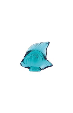 Фигурка fish LALIQUE бирюзового цвета, арт. 3002500 | Фото 1 (Интерьер_коллекция: Fish)