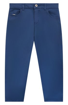 Детские джинсы EMPORIO ARMANI синего цвета по цене 18850 руб., арт. 3L4J79/4N6BZ | Фото 1 Детские джинсы EMPORIO ARMANI синего цвета, арт. 3L4J79/4N6BZ | Фото 1 (Материал внешний: Хлопок; Детали: Однотонный)