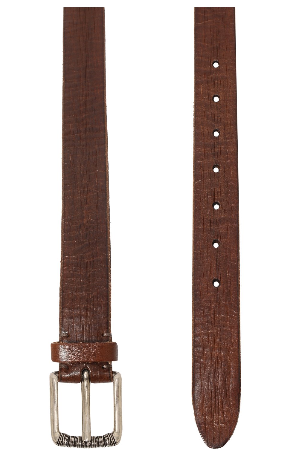 Мужской кожаный ремень BRUNELLO CUCINELLI коричневого цвета, арт. 221MAUHY338 | Фото 3 (Случай: Повседневный; Материал: Натуральная кожа)