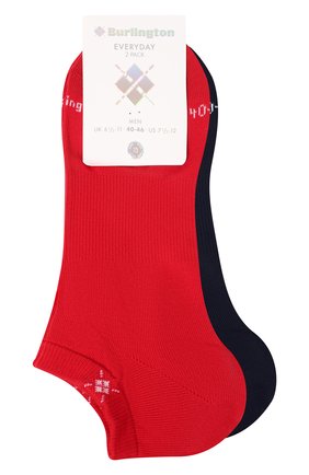 Мужские комплект из двух пар носков BURLINGTON красного цвета, арт. 21052. | Фото 1 (Кросс-КТ: бельё; Материал внешний: Хлопок)