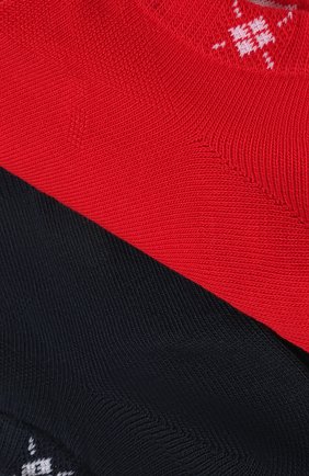 Мужские комплект из двух пар носков BURLINGTON красного цвета, арт. 21052. | Фото 2 (Кросс-КТ: бельё; Материал внешний: Хлопок)
