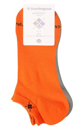 Мужские комплект из двух пар носков BURLINGTON оранжевого цвета, арт. 21052. | Фото 1 (Материал внешний: Хлопок; Кросс-КТ: бельё)
