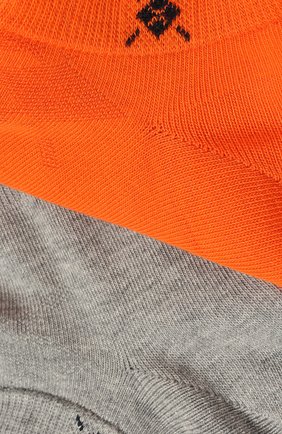 Мужские комплект из двух пар носков BURLINGTON оранжевого цвета, арт. 21052. | Фото 2 (Материал внешний: Хлопок; Кросс-КТ: бельё)