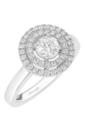 Женские кольцо MERCURY бесцветного цвета, арт. MR18489/WG/1RD0.50 | Фото 1 (Драгоценные камни: Бриллианты; Материал сплава: Белое золото)