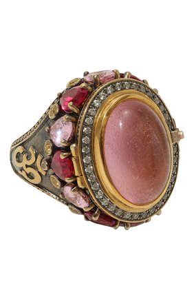 Женское кольцо om secret QUEENSBEE розового цвета, арт. 102305/26,24 | Фото 1 (Материал: Серебро)