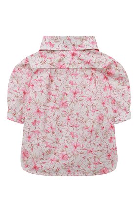 Детское хлопковая блузка фламинго ZHANNA & ANNA розового цвета, арт. ZAF01032021_F | Фото 2 (Рукава: Короткие; Материал внешний: Хлопок)