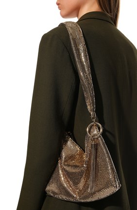 Женская сумка callie JIMMY CHOO золотого цвета по цене 1945000 тенге, арт. CALLIESHOULDERJFE | Фото 2 Женская сумка callie JIMMY CHOO золотого цвета, арт. CALLIESHOULDERJFE | Фото 2 (Женское Кросс-КТ: Вечерняя сумка; Материал: Металл, Текстиль; Сумки-технические: Сумки top-handle; Размер: small)