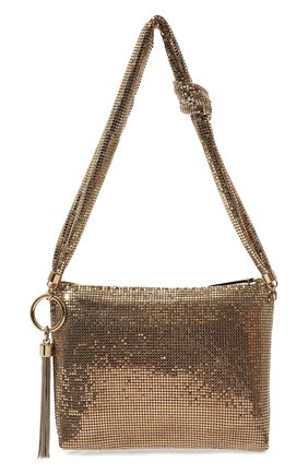 Женская сумка callie JIMMY CHOO золотого цвета по цене 1945000 тенге, арт. CALLIESHOULDERJFE | Фото 5 Женская сумка callie JIMMY CHOO золотого цвета, арт. CALLIESHOULDERJFE | Фото 5 (Женское Кросс-КТ: Вечерняя сумка; Материал: Металл, Текстиль; Сумки-технические: Сумки top-handle; Размер: small)