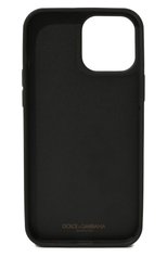 Чехол для iphone 13 pro max DOLCE & GABBANA черного цвета, арт. BI3136/A1001 | Фото 2 (Материал: Натуральная кожа)