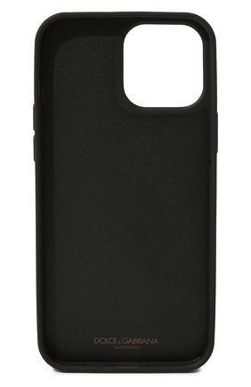 Чехол для iphone 13 pro max DOLCE & GABBANA черного цвета, арт. BI3136/A1001 | Фото 2 (Материал: Натуральная кожа)