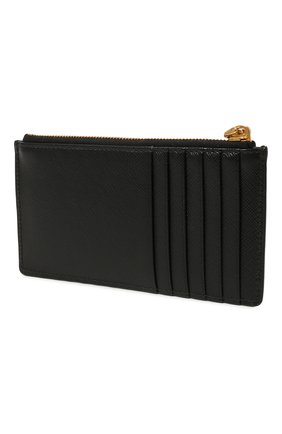 Женский кожаный футляр для кредитных карт PRADA черного цвета, арт. 1MC054-2DK3-F0002 | Фото 2 (Материал: Натуральная кожа)