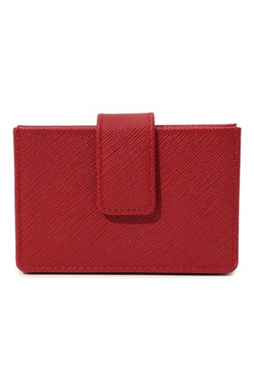 Женский кожаный футляр для кредитных карт PRADA красного цвета, арт. 1MC211-QWA-F068Z | Фото 1 (Материал: Натуральная кожа)