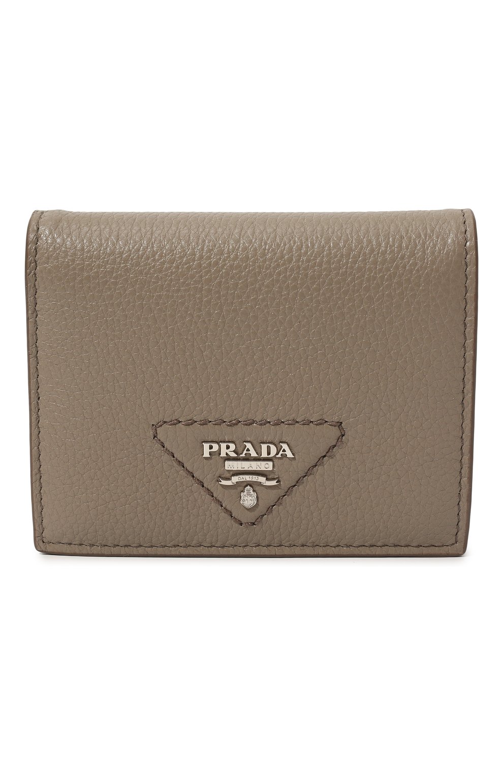 Женские кожаное портмоне PRADA темно-бежевого цвета, арт. 1MV204-2BBE-F0572 | Фото 1 (Материал: Натуральная кожа)