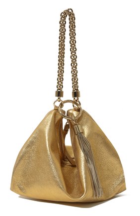Женский сумка callie JIMMY CHOO золотого цвета, арт. CALLIEMEA | Фото 1 (Размер: small; Материал: Натуральная кожа; Женское Кросс-КТ: Вечерняя сумка)