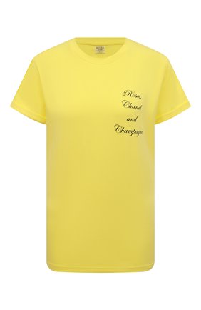 Женская хлопковая футболка SEVEN LAB желтого цвета, арт. T RCC-019 yellow | Фото 1 (Материал внешний: Хлопок; Длина (для топов): Стандартные; Рукава: Короткие; Женское Кросс-КТ: Футболка-одежда; Принт: С принтом; Стили: Кэжуэл)