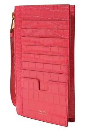 Женский кожаный футляр для кредитных карт TOM FORD розового цвета, арт. S0417T-LCL150 | Фото 2 (Материал: Натуральная кожа)