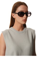 Женские солнцезащитные очки CHLOÉ синего цвета, арт. CH0088S | Фото 2 (Материал: Пластик; Тип очков: С/з; Очки форма: Овальные)