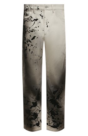 Мужские джинсы KAZUYUKI KUMAGAI серого цвета, арт. VP21-306 | Фото 1 (Длина (брюки, джинсы): Стандартные; Материал внешний: Хлопок, Деним; Кросс-КТ: Деним; Силуэт М (брюки): Широкие; Стили: Гранж)