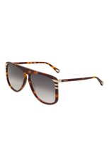 Женские солнцезащитные очки CHLOÉ коричневого цвета, арт. CH0104S | Фото 1 (Материал: Пластик; Тип очков: С/з)