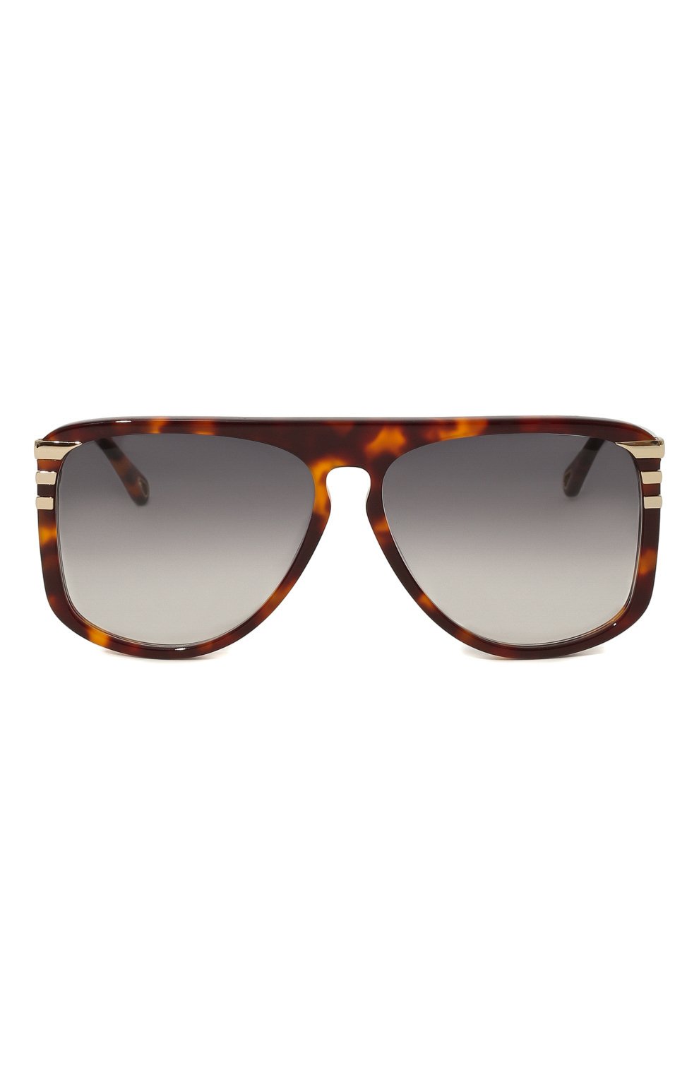 Женские солнцезащитные очки CHLOÉ коричневого цвета, арт. CH0104S | Фото 3 (Материал: Пластик; Тип очков: С/з)