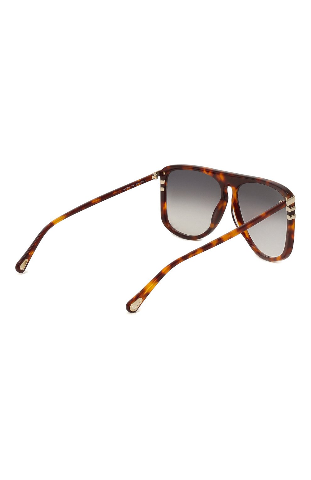 Женские солнцезащитные очки CHLOÉ коричневого цвета, арт. CH0104S | Фото 4 (Материал: Пластик; Тип очков: С/з)