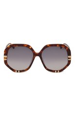 Женские солнцезащитные очки CHLOÉ коричневого цвета, арт. CH0105SA | Фото 3 (Материал: Пластик; Тип очков: С/з; Очки форма: Круглые, Over-size)